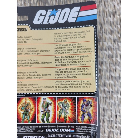 GI Joe Lonzo “Stalker” Wilkinson Action Figure Complete With File - Picture 7 of 8